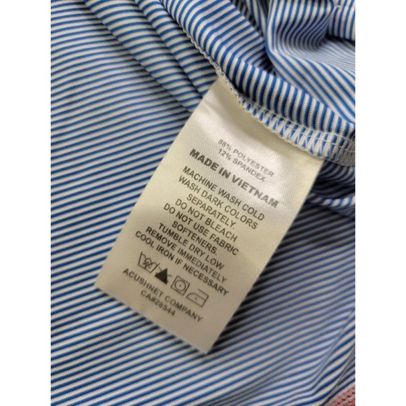 FootJoy FJ Men XL Blue White Stripe Red Polo Shirt Credit Valley Golf Club - Picture 7 of 12